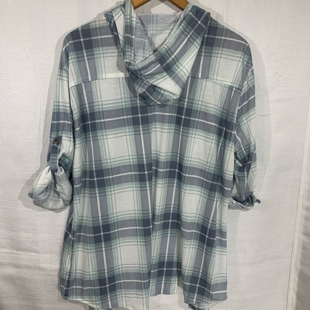 Summer plaid button down